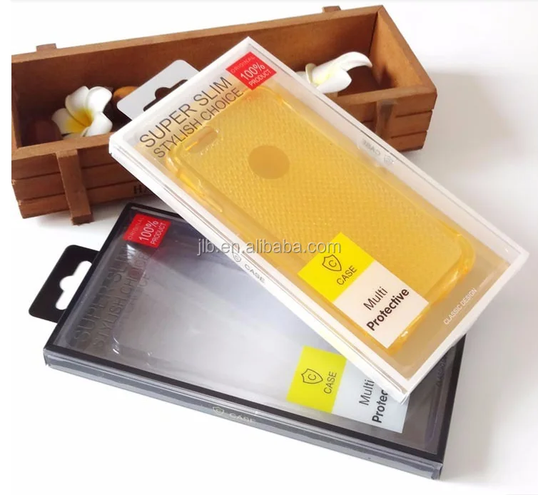 Custom Eco-friendly retail plastic cell phone case packaging box