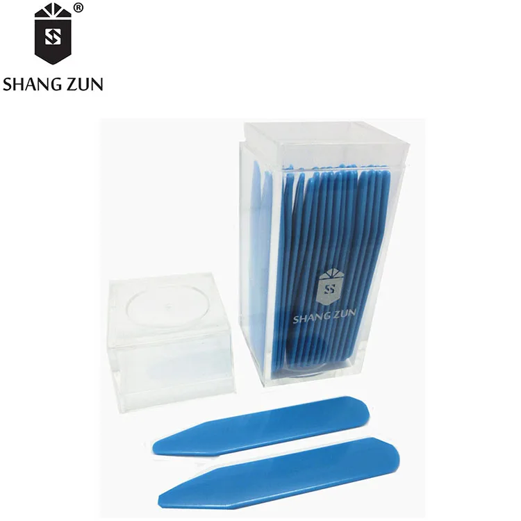 Cheap custom high quality portable durable plastic men shirt collar stays 20 PCS