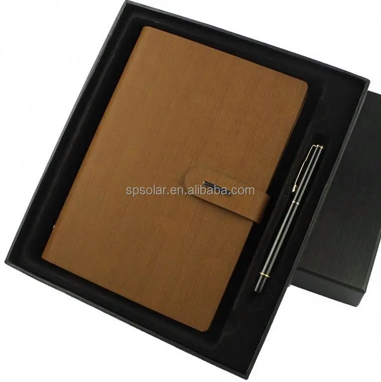 Notebook with pen and USB driver for promotional as a gift set for business man