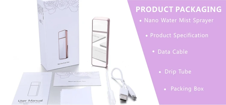 
Portable USB Charging Nano Mist Spray Facial Handheld Water Mister Facial sprayer 