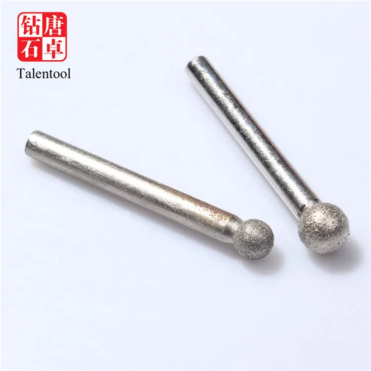dremel use sintered polishing burr ball shape marble letter carving tool