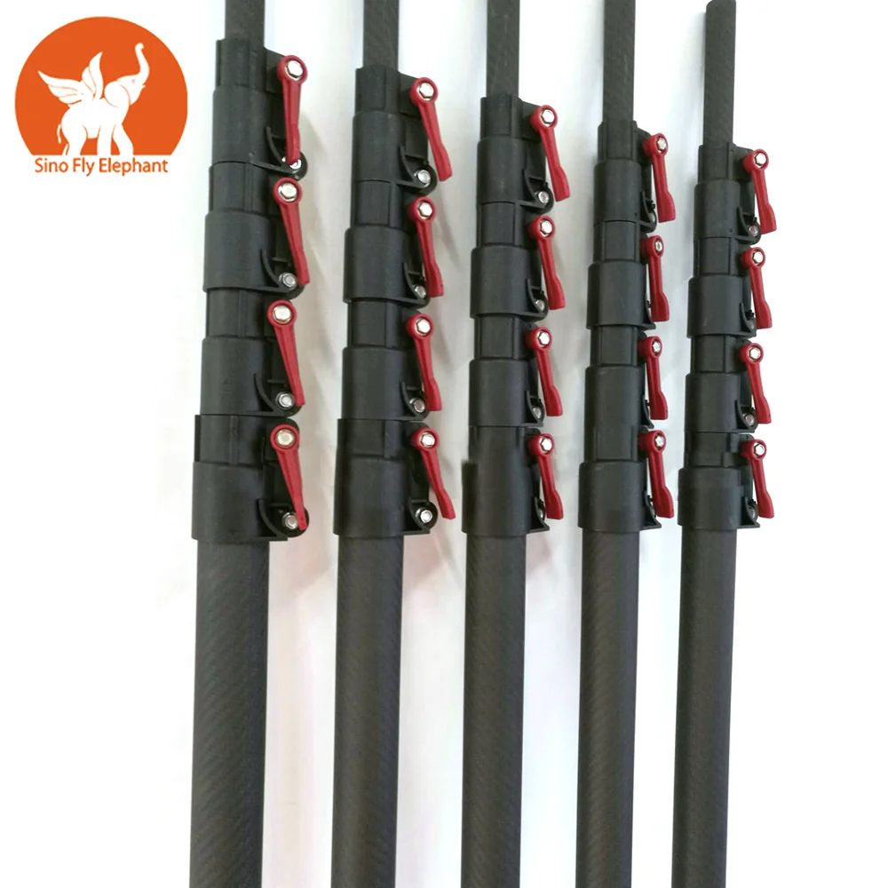 telescopic poles carbon fiber tube tubing for swimming pool