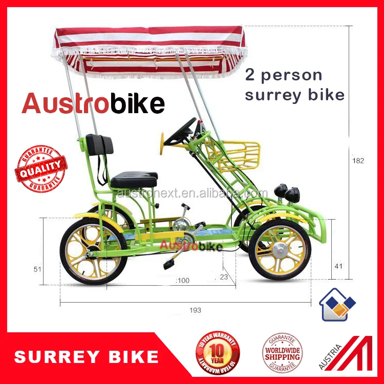 
ELECTRIC SURREY BIKE 4 person surrey bike with roof LED lighting 