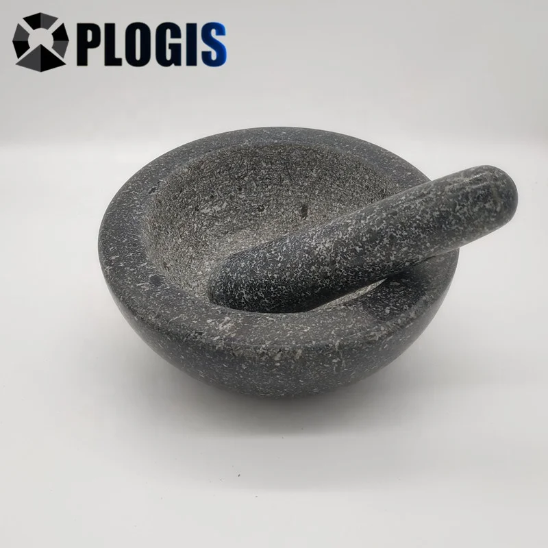 Natural Granite Pestle &Mortar stone kitchen  utensils garlic press