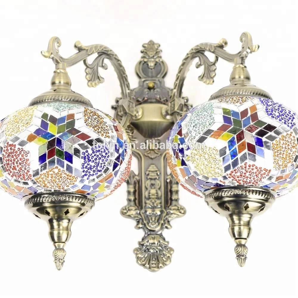 SL2L 2017 NEW DESIGN Istanbul Handicraft Mosaic Art Turkish LED decorative wall Lamps