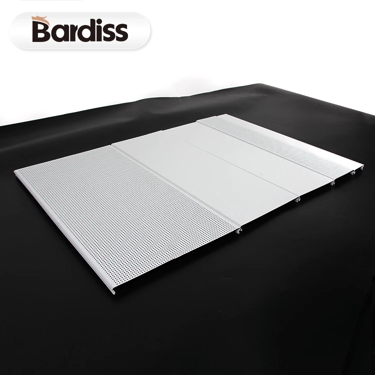 Decorative metal stretch ceiling panel dining room aluminum strip ceiling tile