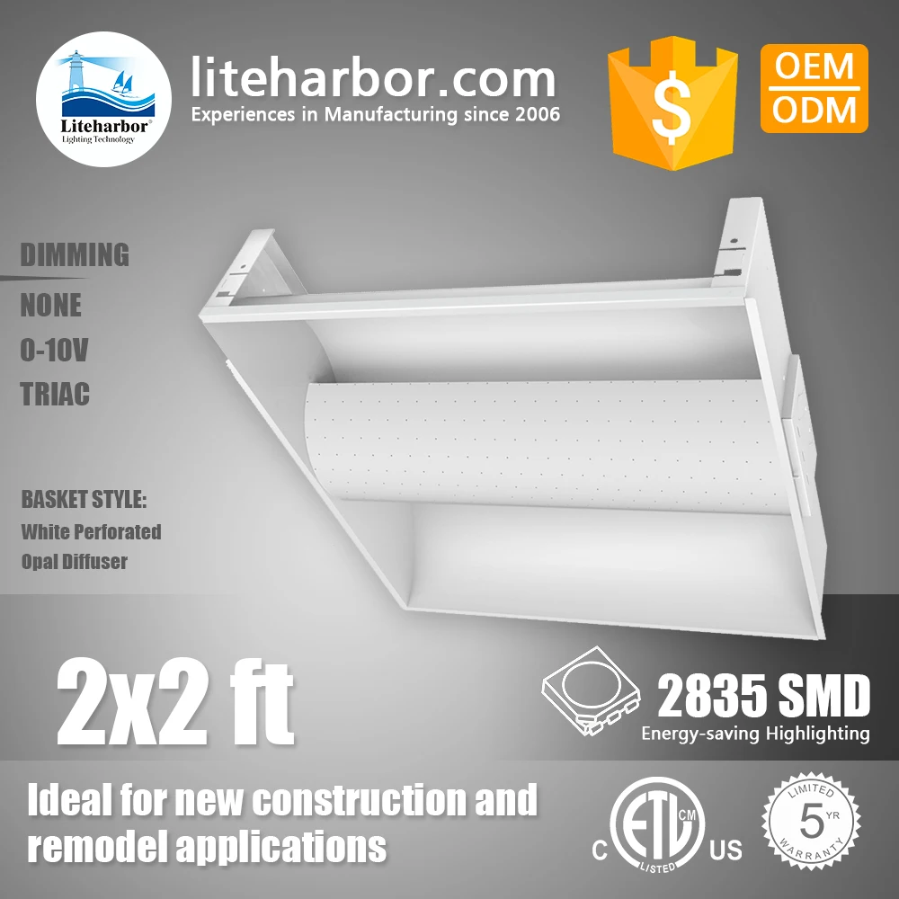 
Hot-sale High Quality 2018 Liteharbor High-Performance 32W 2x2ft Recessed LED Troffer Light 