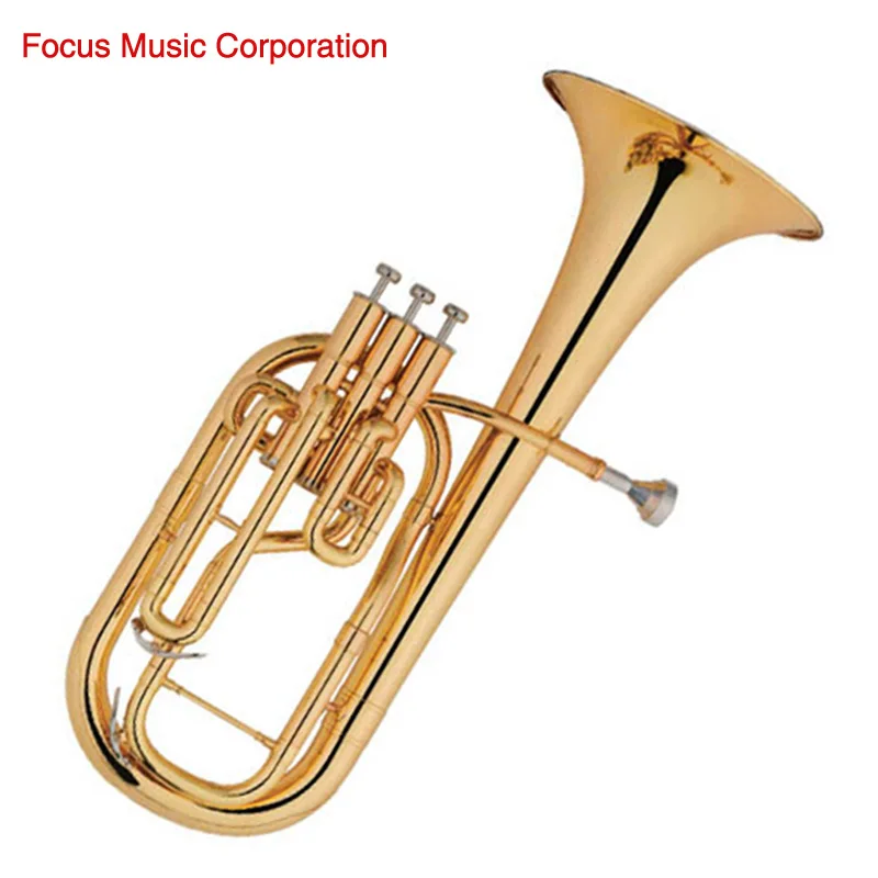 
Nice Quality and Cheap Brass Wind Instrument Gold Lacquer Alto Horn 