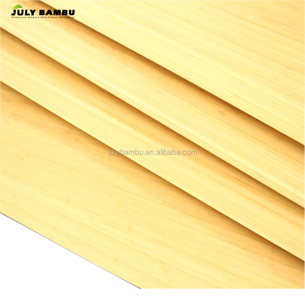 July Bambu 0.5-12mm Natural Bamboo Skateboard Sheet/Veneer
