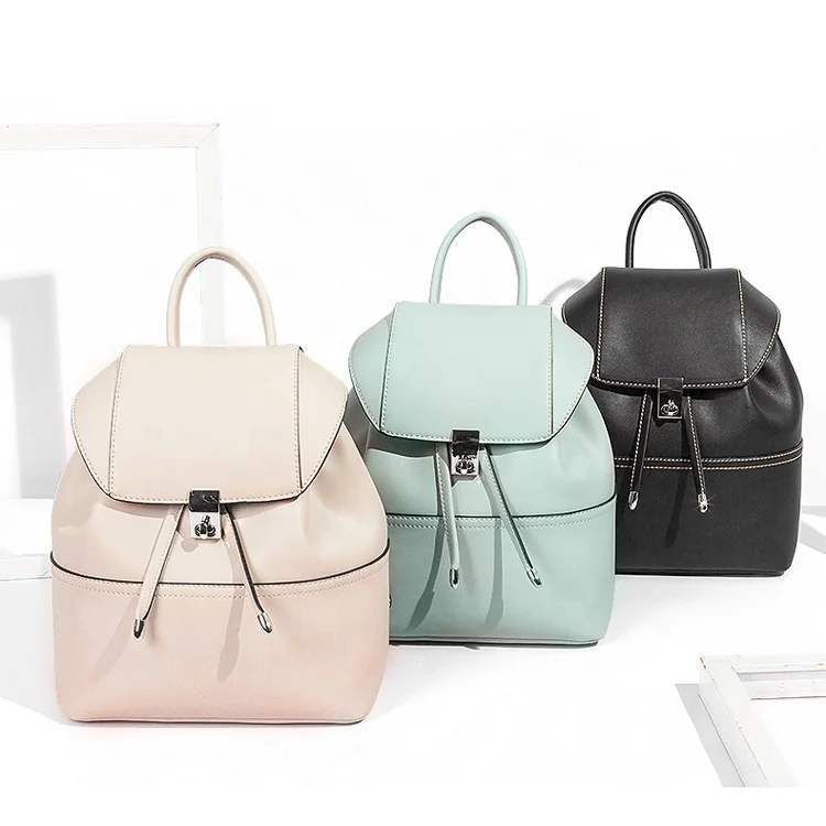 Paparazzi ZB003 lady handbag back zipper lock large capacity Korea style drawstring women ladies backpack bag
