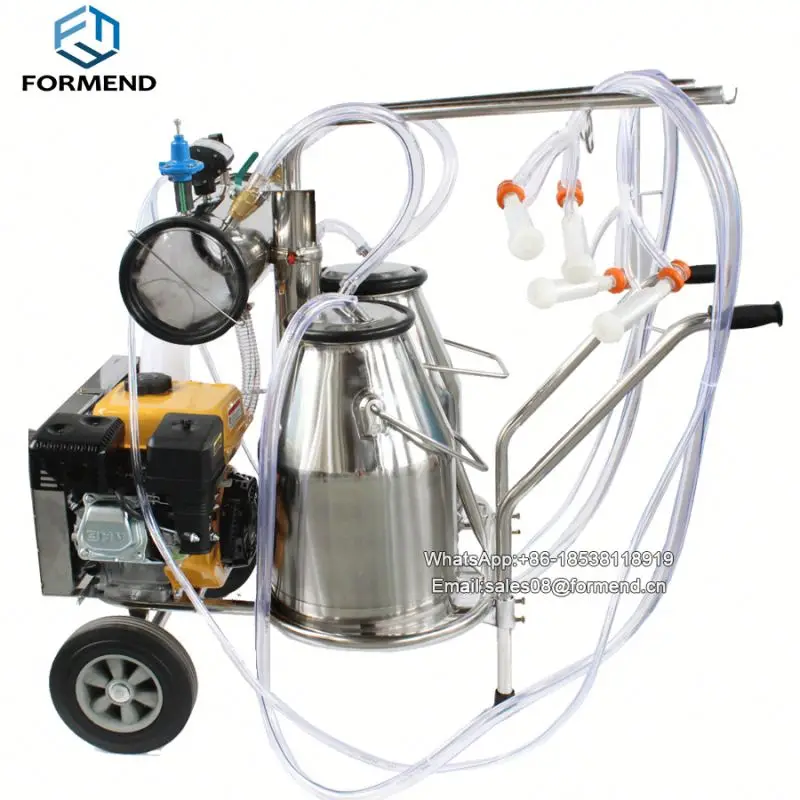 Diesel Engine Double Bucket Cow Milking Machine