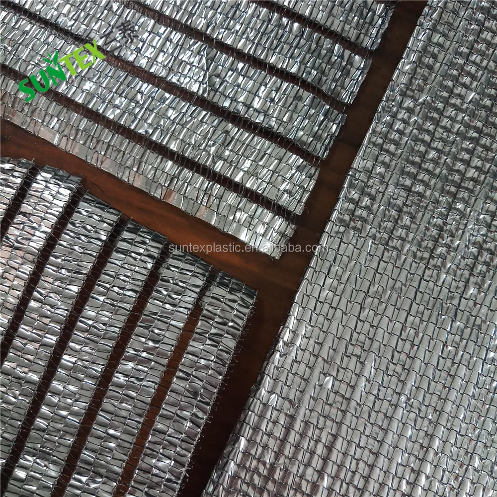 85% horticultural aluminum highly reflective hdpe shade cloth, sun protection outdoor greenhouse cover netting 3*50m