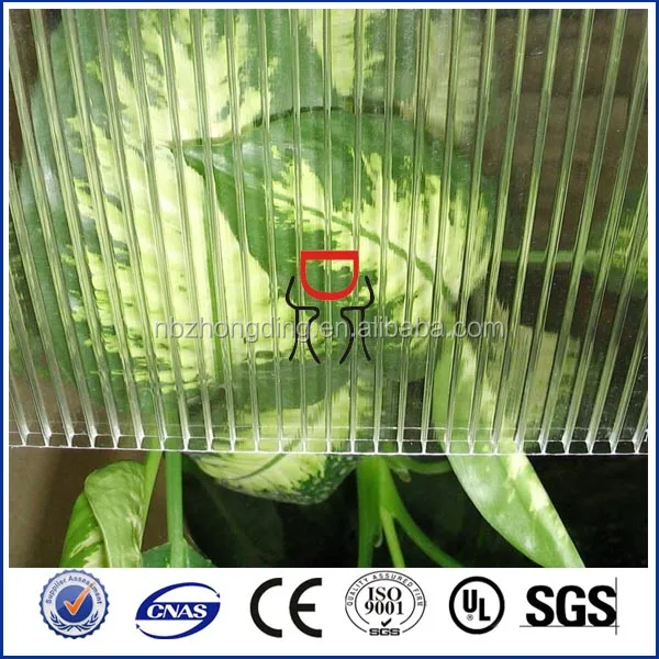 6/8mm transparent polycarbonate roofing sheets for greenhouse