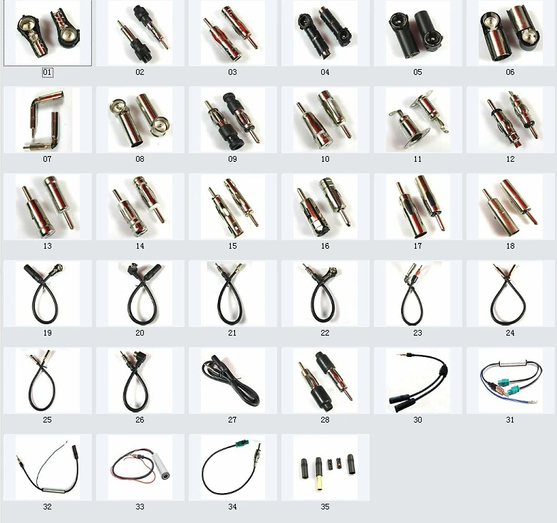 iso car audio radio antenna male female connector