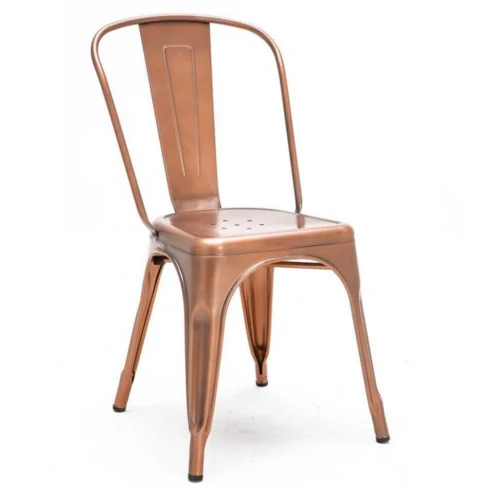 Popular Powder Coating Industrial Metal Dining Chair