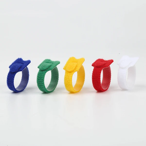 P shape hook and loop cable ties