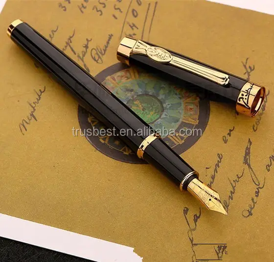 Picasso 933 Fountain Pen/(Pure Black)Gold Clip Iridium Fountain Pen/High Quality Ink Fountain Pen For Students