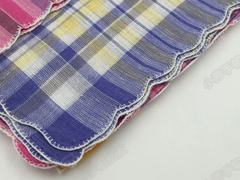 high quality grid polyester handkerchief hot selling