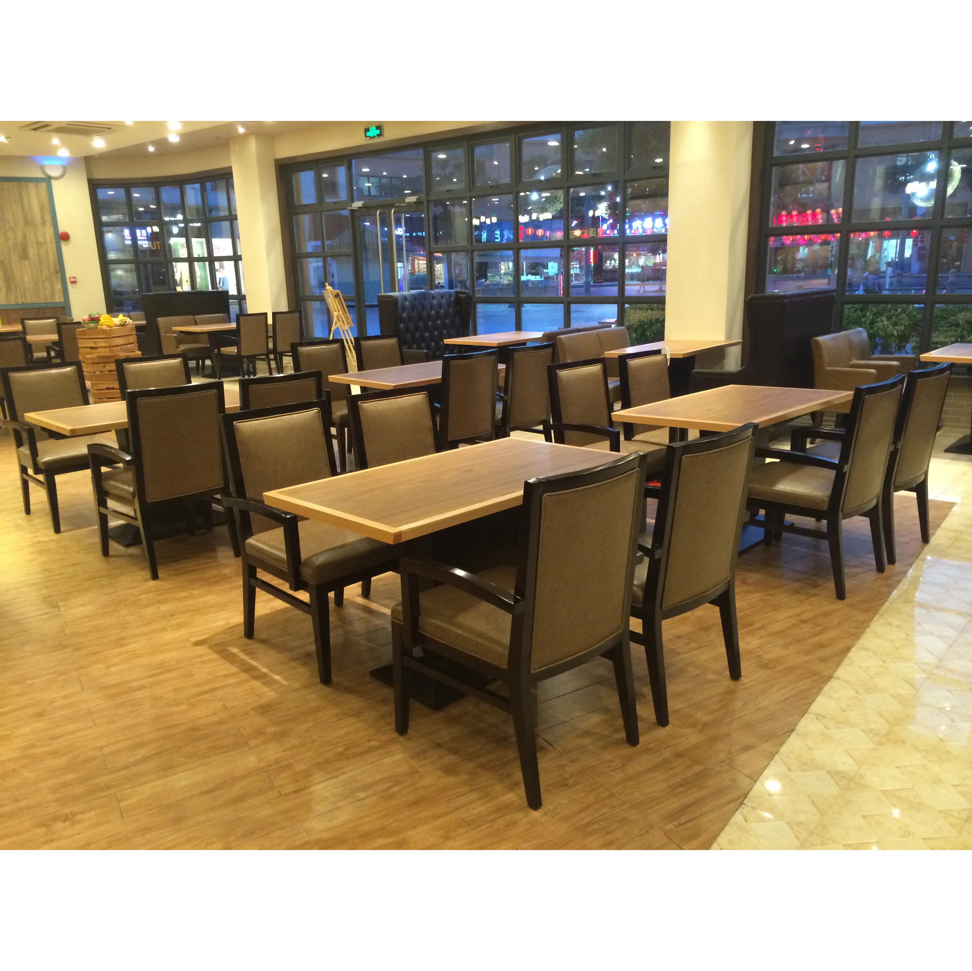 Foshan restaurnat furniture set modern restaurant tables and chairs