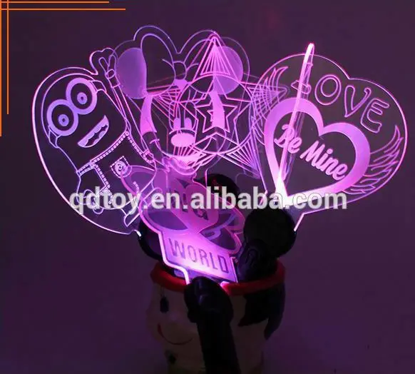 
 Цветная Акриловая светодиодная светящаяся палочка на заказ для вечеринки, концерта, бара  