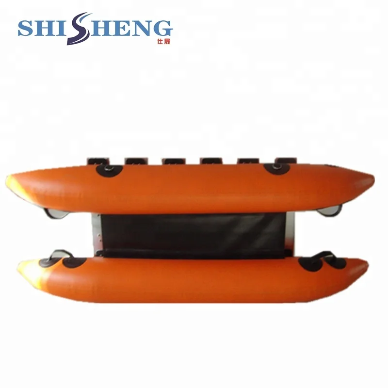 CE aluminum floor inflatable catamaran boat for sale