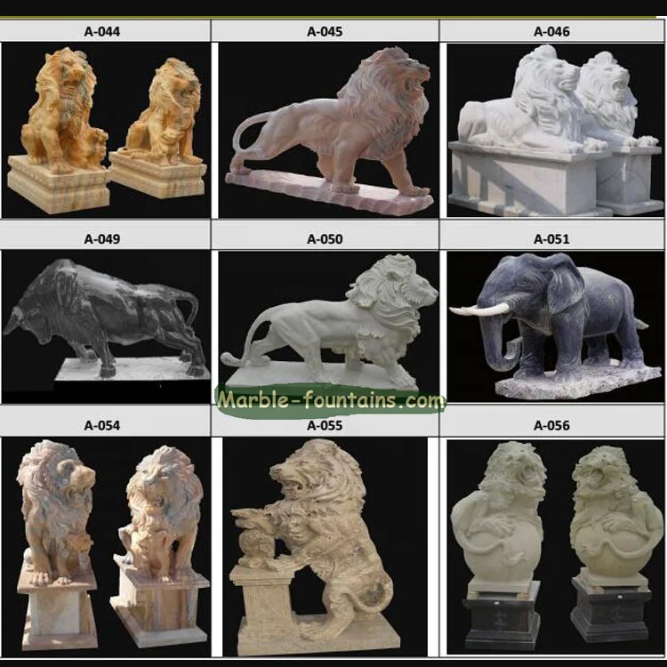 Hand Carving Stone Garden Outdoor Sleeping Lion Statue