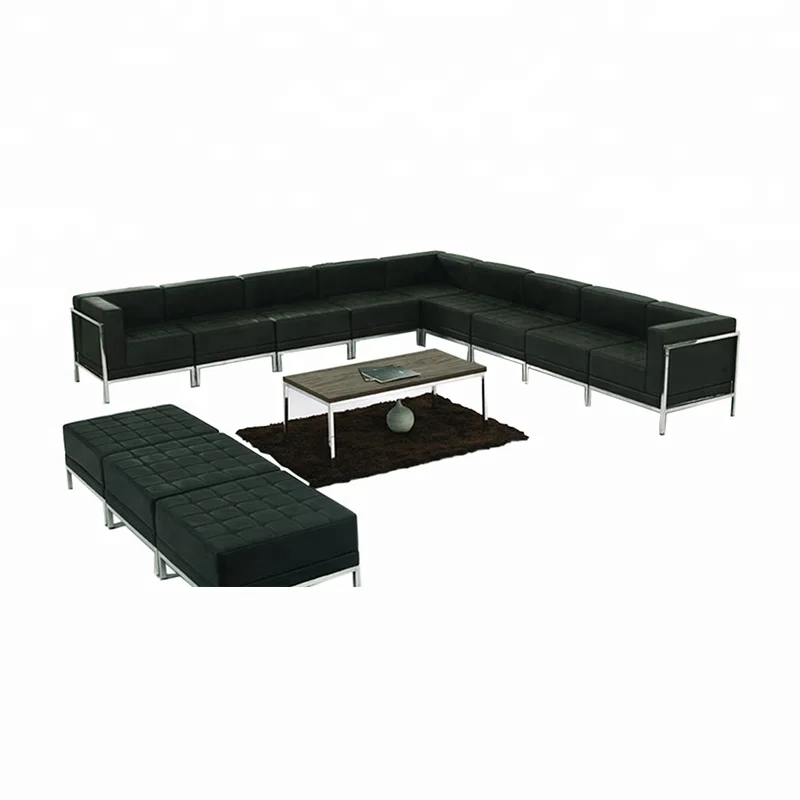 Leisure office leather sectioal sofa set 7 seater