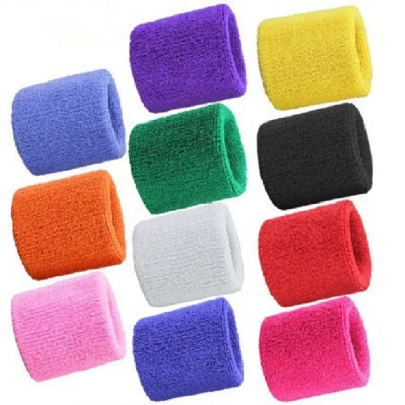 Цветные хлопковые повязки на запястье, спортивный браслет на запястье для мужчин и женщин