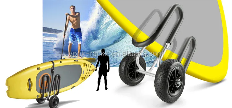 New SUP Surfboard Trolley,aluminum with puncture proof oversized wheels