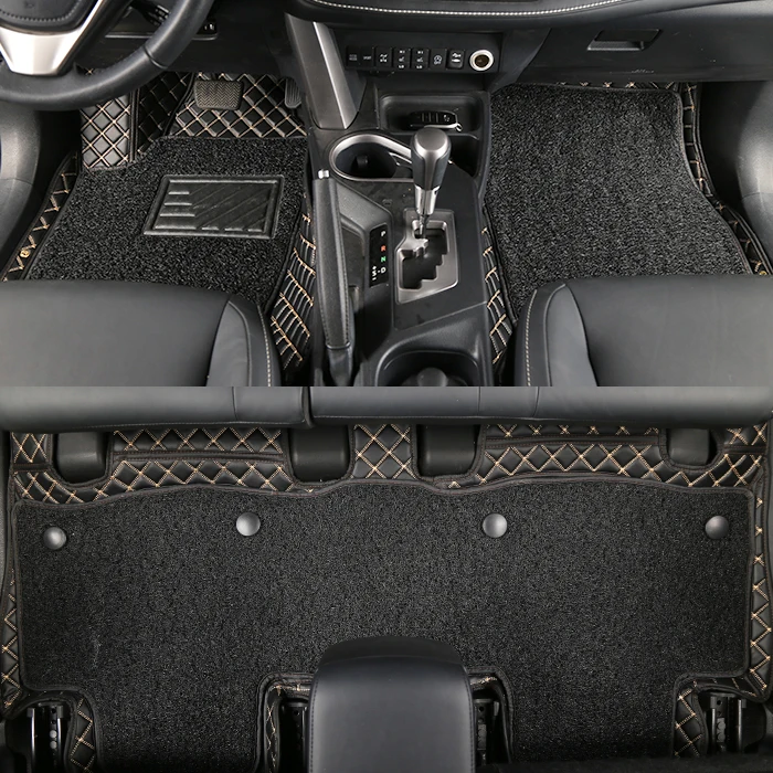 High Quality Factory Price Luxury Leather Diamond Custom Car Mat Waterproof Anti-slip 9d 7d Car Floor Mats