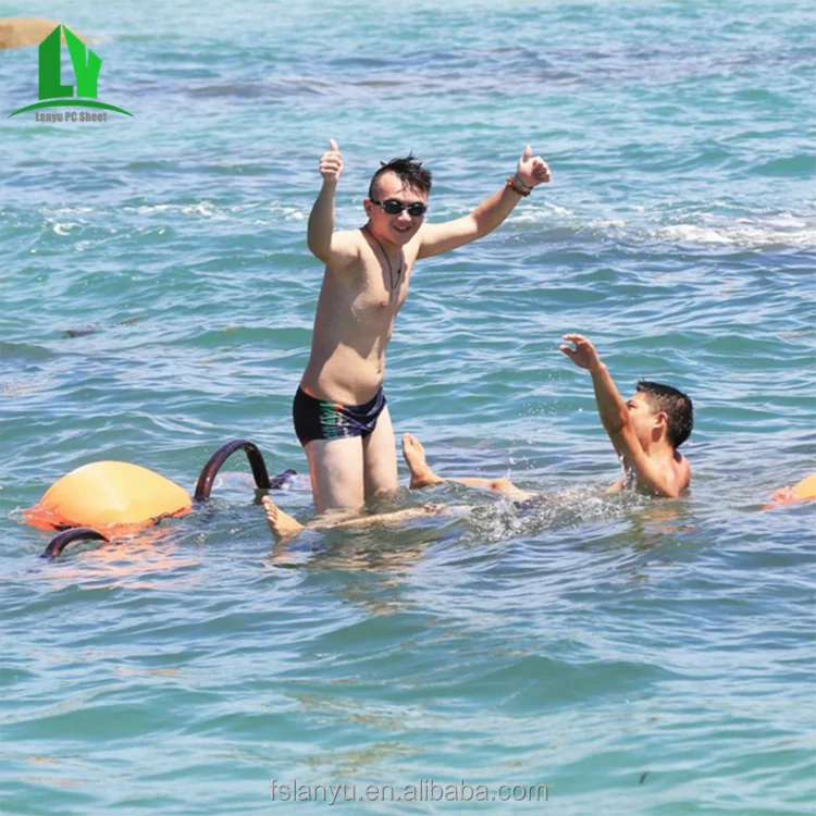 molded transparent glass bottom canoe kayak