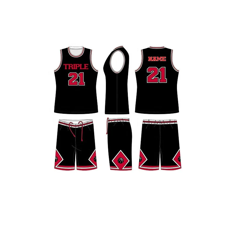 Latest Design Sublimated Printing Wholesale Basketball Jersey Customized Youth Reversible Basketball Uniforms