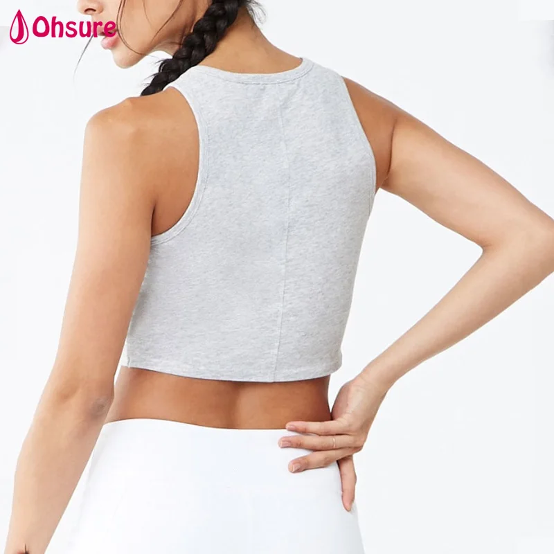 
Wholesale front twist sports crop top yoga running singlets womens gym fitness tank top 