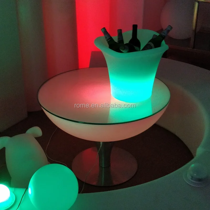 
Waterproof three horns large ice champagne bucket led beverage buckets 