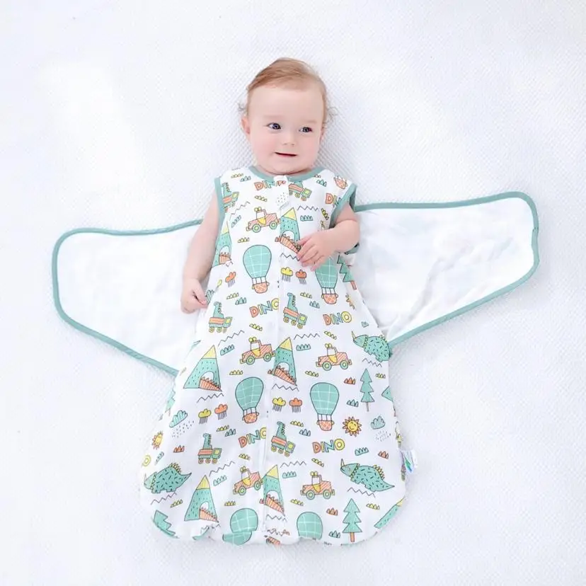 
Wholesale 40S muslin cotton zip up baby swaddle baby muslin swaddle blankets 