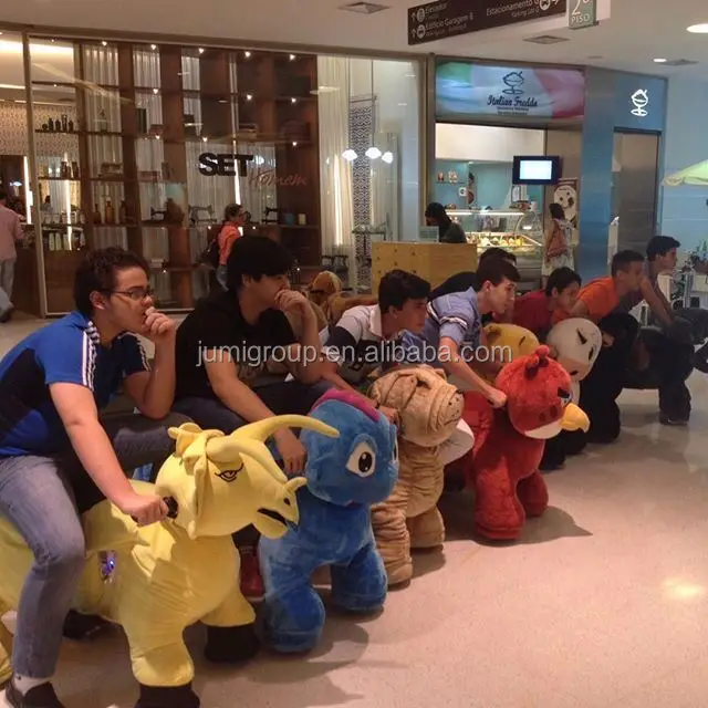 
JUMI amusement park rides battery animal car electric riding plush toy ride 