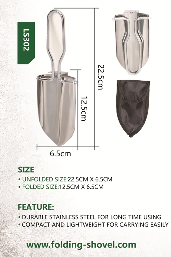 Mini Stainless steel Folding Shovel for Garden to Loose Gardening Tool Shovel & camping outdoor,survival travel shovel tool