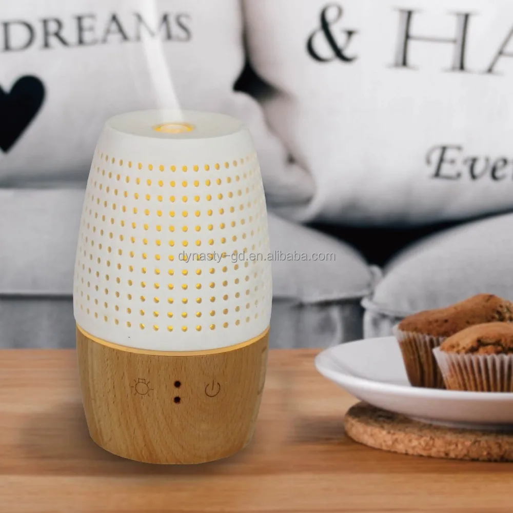 Фарфоровый аромадиффузор с бамбуковой основой/деревянный аромадиффузор/ультразвуковой увлажнитель