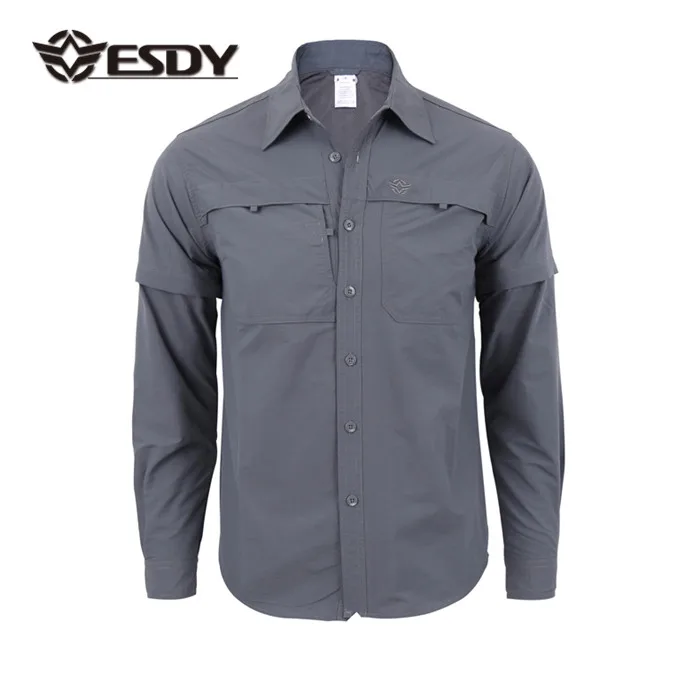 ESDY 7 цветов быстросохнущая Мужская Боевая рубашка с длинным рукавом