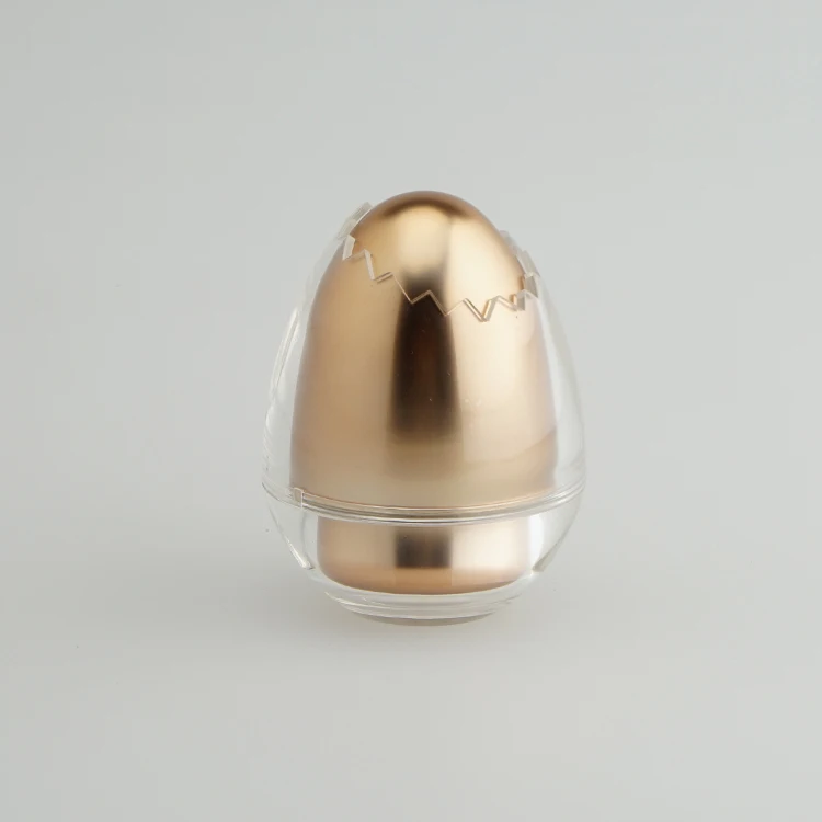 Customizable  acrylic egg shape skin care cream jar