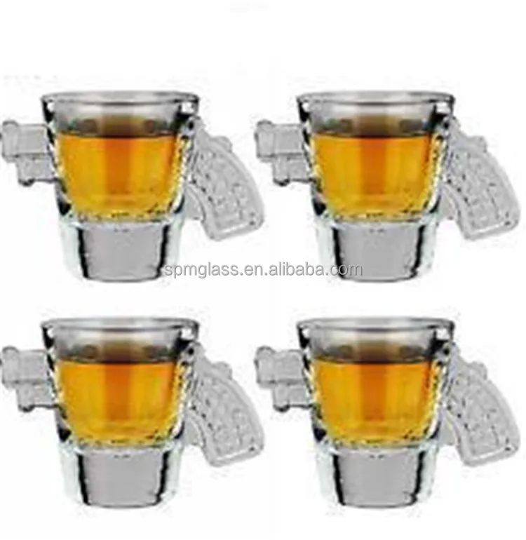 50ml tequila gun shaped shot glass cup