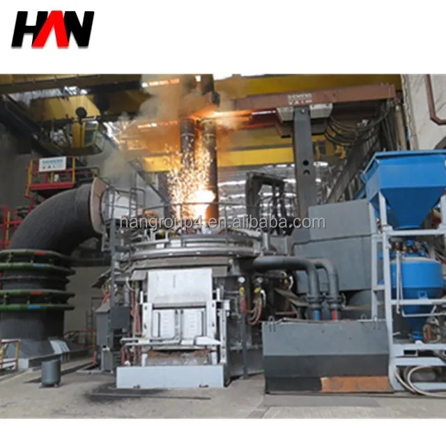 Small DC Electric arc furnace (EAF) for cast-iron scrap