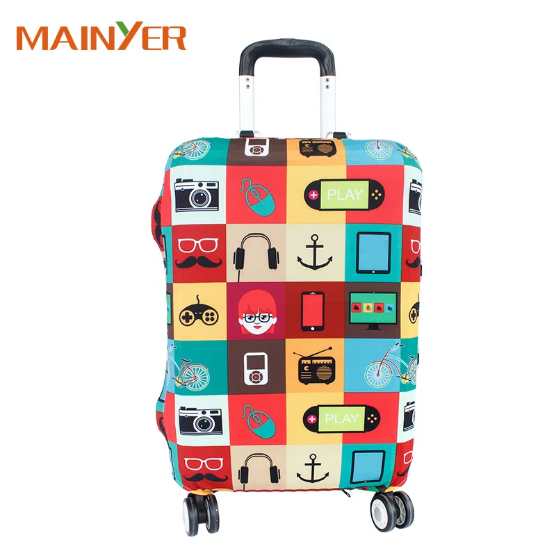 
Polyester Spandex Waterproof PVC Suitcase Protective Luggage Cover 