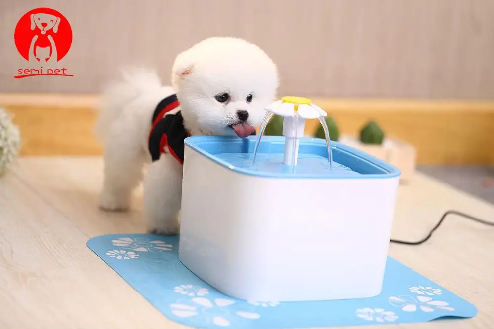 Автоматический питьевой фонтанчик для кошек, электрическая поилка, емкость 2,5 л, синяя, для собак и кошек