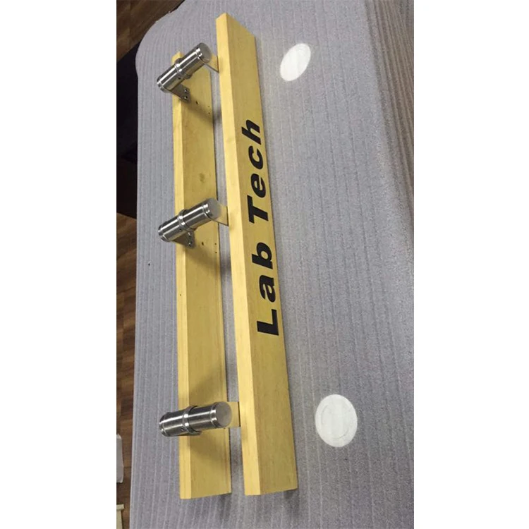 square wood long door pull handle for commercial door