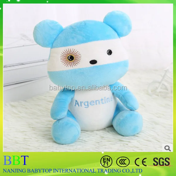 High quality national flag souvenir tedy bear with gold medal