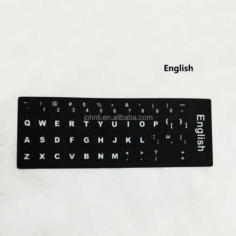 Наклейки с английской раскладкой клавиатуры, наклейки с буквами для ноутбука, компьютера, настольного компьютера