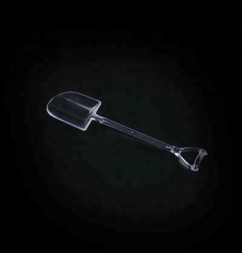 Ice cream yogurt dessert disposable wrapped clear plastic shovel spoon for sale