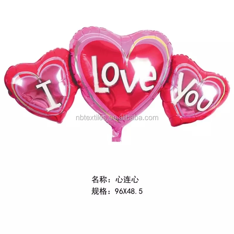 I Love You heart shaped helium mylar balloon outdoor inflatable valentine decoration