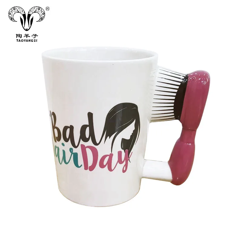 Hot Creative 3d Makeups Lipstick Handle Coffee Cup Mug